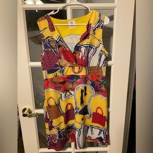 BUNGALOWS boutique dress.  Sleeveless multicolored dress in size medium. EUC